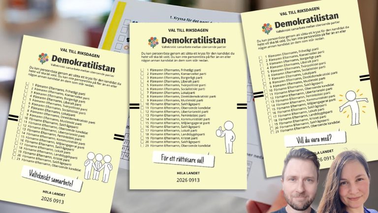 Demokratilistan – för ett rättvisare riksdagsval 2026