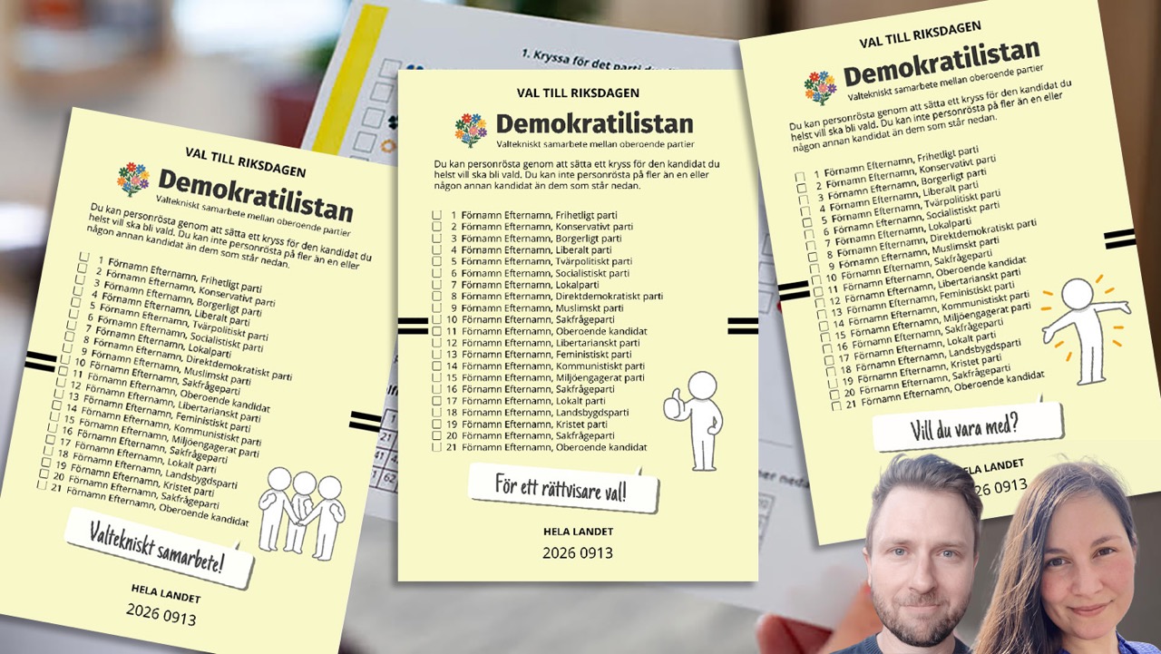 Demokratilistan – för ett rättvisare riksdagsval 2026